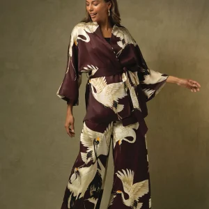 Discount One Hundred Stars Stork Burgundy Wrap Jacket