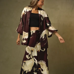 Discount One Hundred Stars Stork Burgundy Wrap Jacket