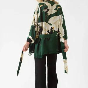 Sale One Hundred Stars Stork Forest Green Wrap Jacket
