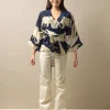 Shop One Hundred Stars Stork Navy Obi Belt