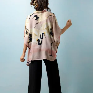 Best One Hundred Stars Stork Pink Tunic Top