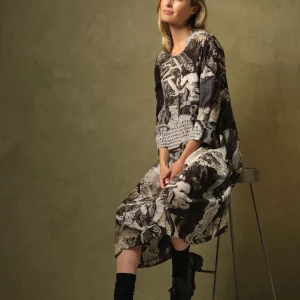 Online One Hundred Stars Sunburst Grey Asymmetric Dress