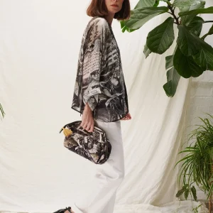 Outlet One Hundred Stars Sunburst Grey Kimono