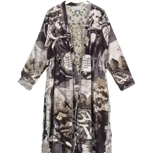 Flash Sale One Hundred Stars Sunburst Grey Velvet Duster