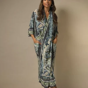 Hot One Hundred Stars Tapestry Sea Blue Rachel Dress
