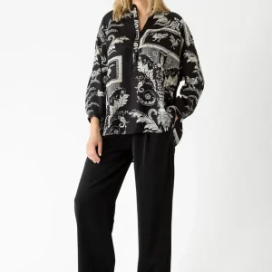Hot One Hundred Stars Vintage Damask Black Darcy Shirt