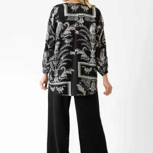 Hot One Hundred Stars Vintage Damask Black Darcy Shirt