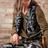 Best One Hundred Stars Vintage Damask Black Gilet