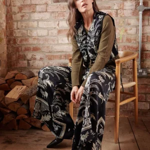 Sale One Hundred Stars Vintage Damask Black Gilet