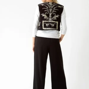 Best One Hundred Stars Vintage Damask Black Gilet
