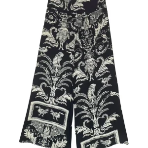 Cheap One Hundred Stars Vintage Damask Black Palazzo Pant