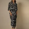 Flash Sale One Hundred Stars Vintage Damask Black Rachel Dress