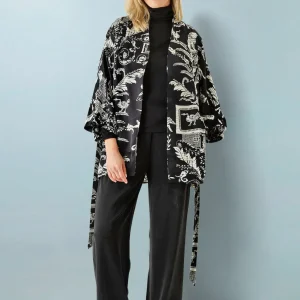 Discount One Hundred Stars Vintage Damask Black Wrap Jacket
