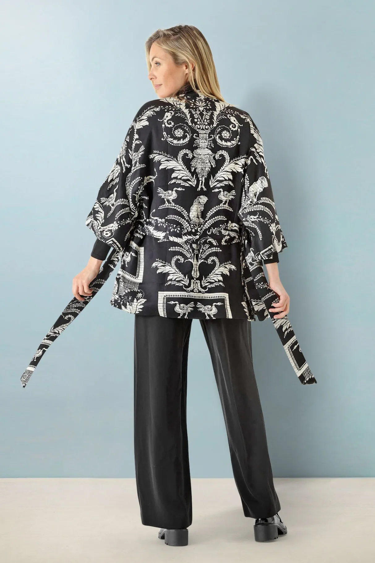 Discount One Hundred Stars Vintage Damask Black Wrap Jacket