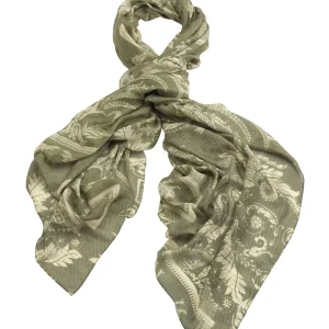 Best Sale One Hundred Stars Vintage Damask Sage Scarf