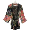 Best One Hundred Stars Woven Flower Black Wrap Jacket